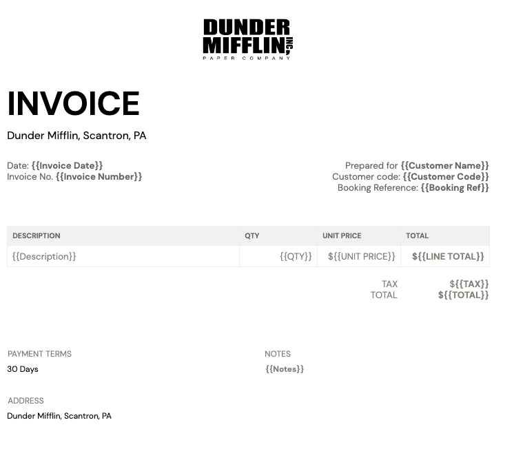 Free Invoice Template Sample