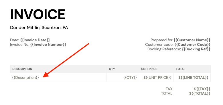 Goods or Services In an Sales Invoice Example