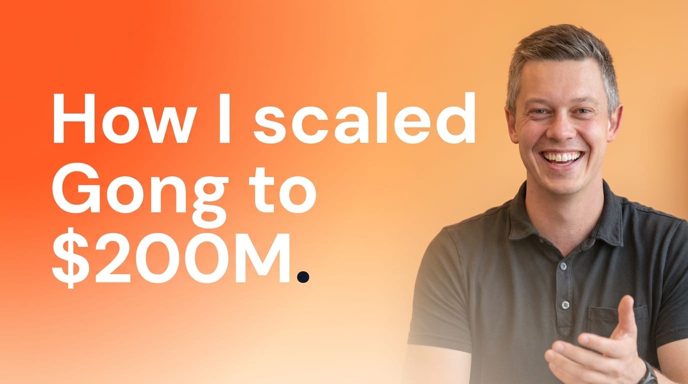 Exclusive event: How I scaled Gong to $200M w/ guest Chris Orlob