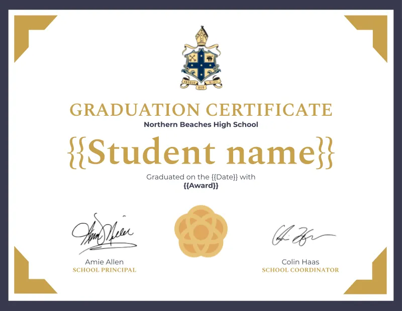 Graduation Certificate template thumbnail