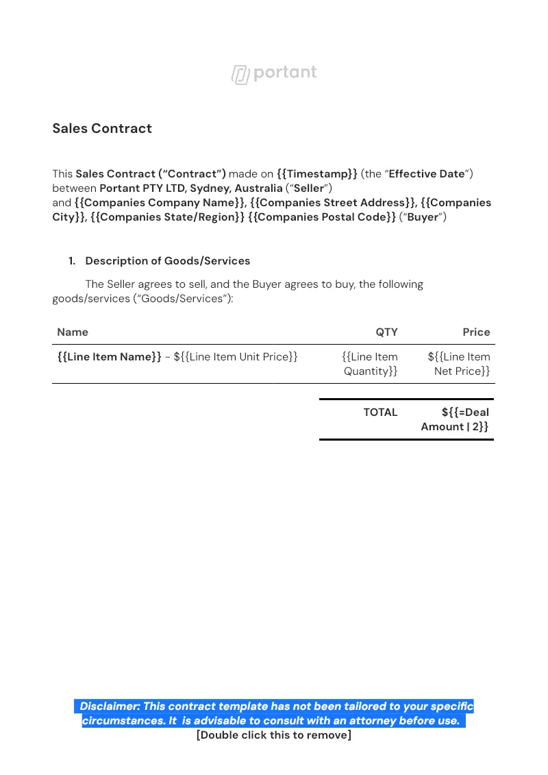 HubSpot Sales Contract Workflow template thumbnail