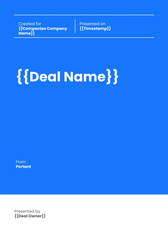 HubSpot Sales Proposal Workflow (Portrait) template thumbnail